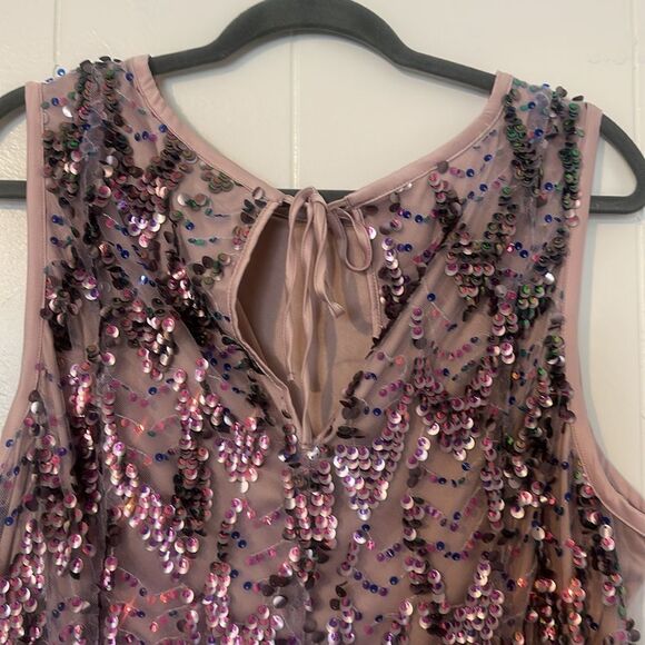 TORRID Purple Mini Sequin Shift Dress size 0 0X 10 12 14 - Picture 8 of 11